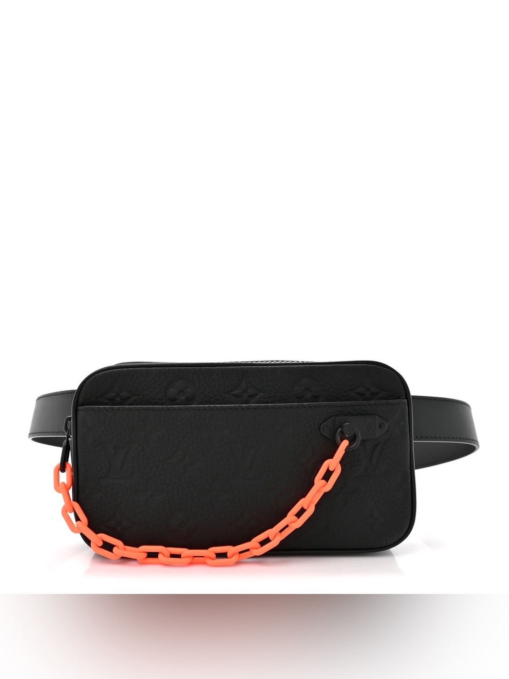 LV Taurillon Monogram Uniformes Solar Ray Soft Pochette Volga Belt Bag Black
